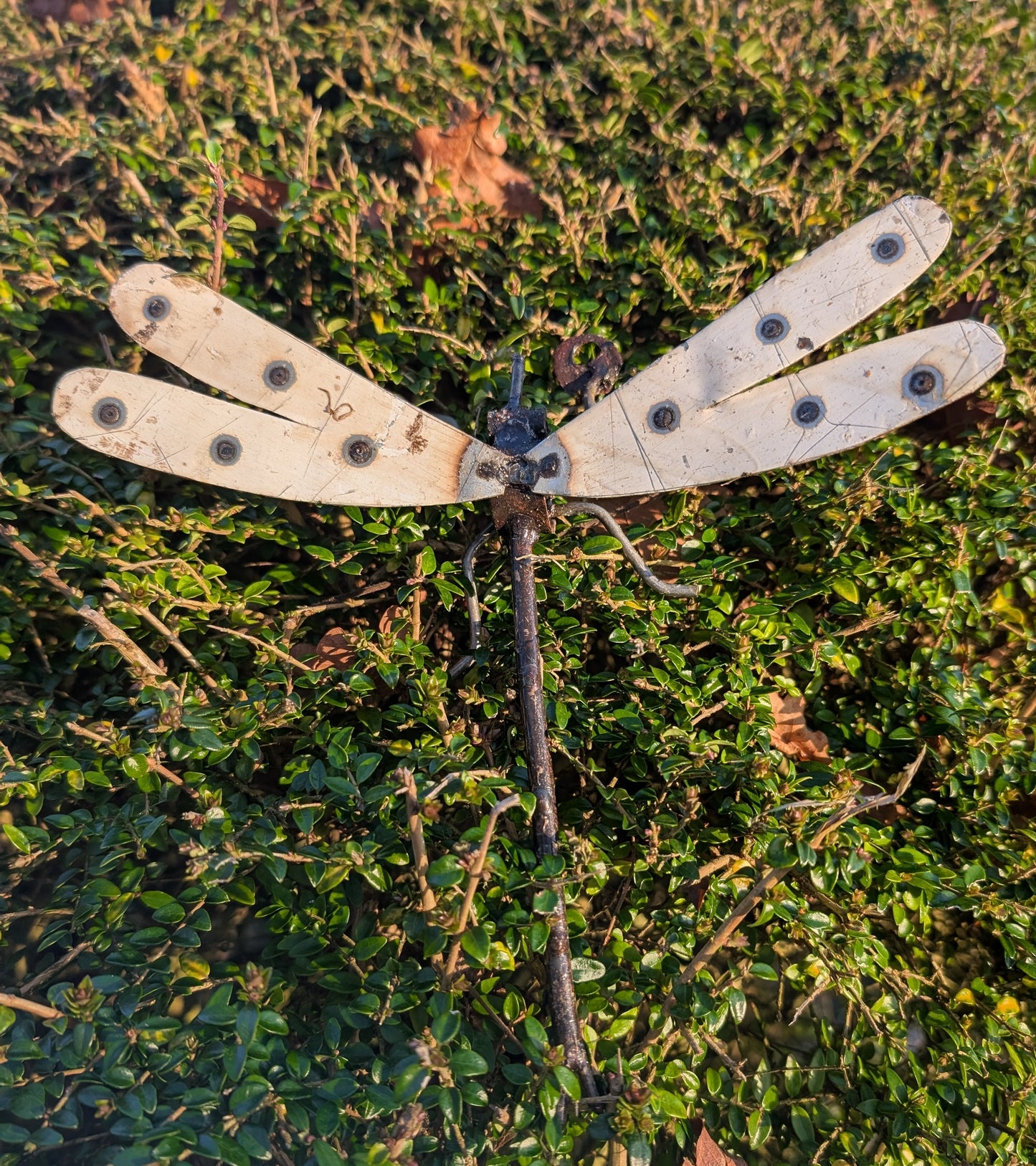 Handmade White Dragonfly