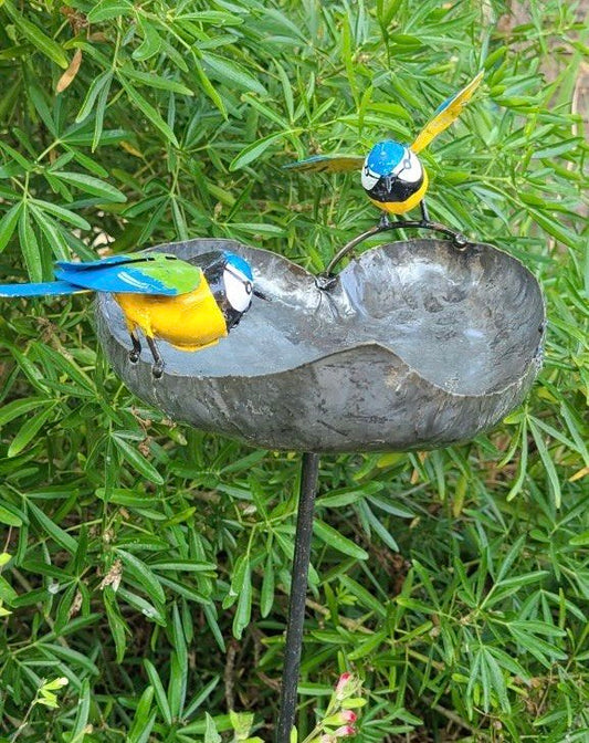 Blue Tit Leaf Bird Bath/ Feeder