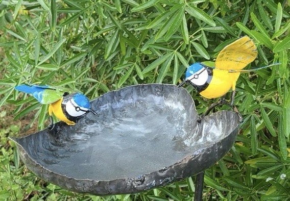 Blue Tit Leaf Bird Bath/ Feeder