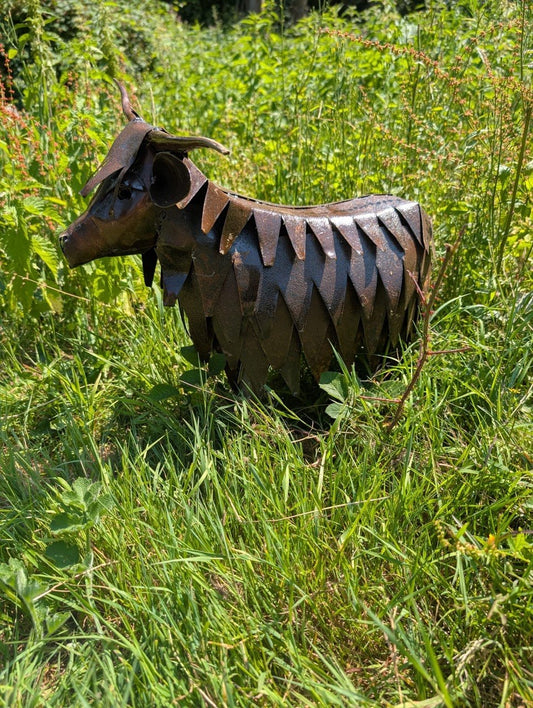 Brown Highland Cattle Sculpture