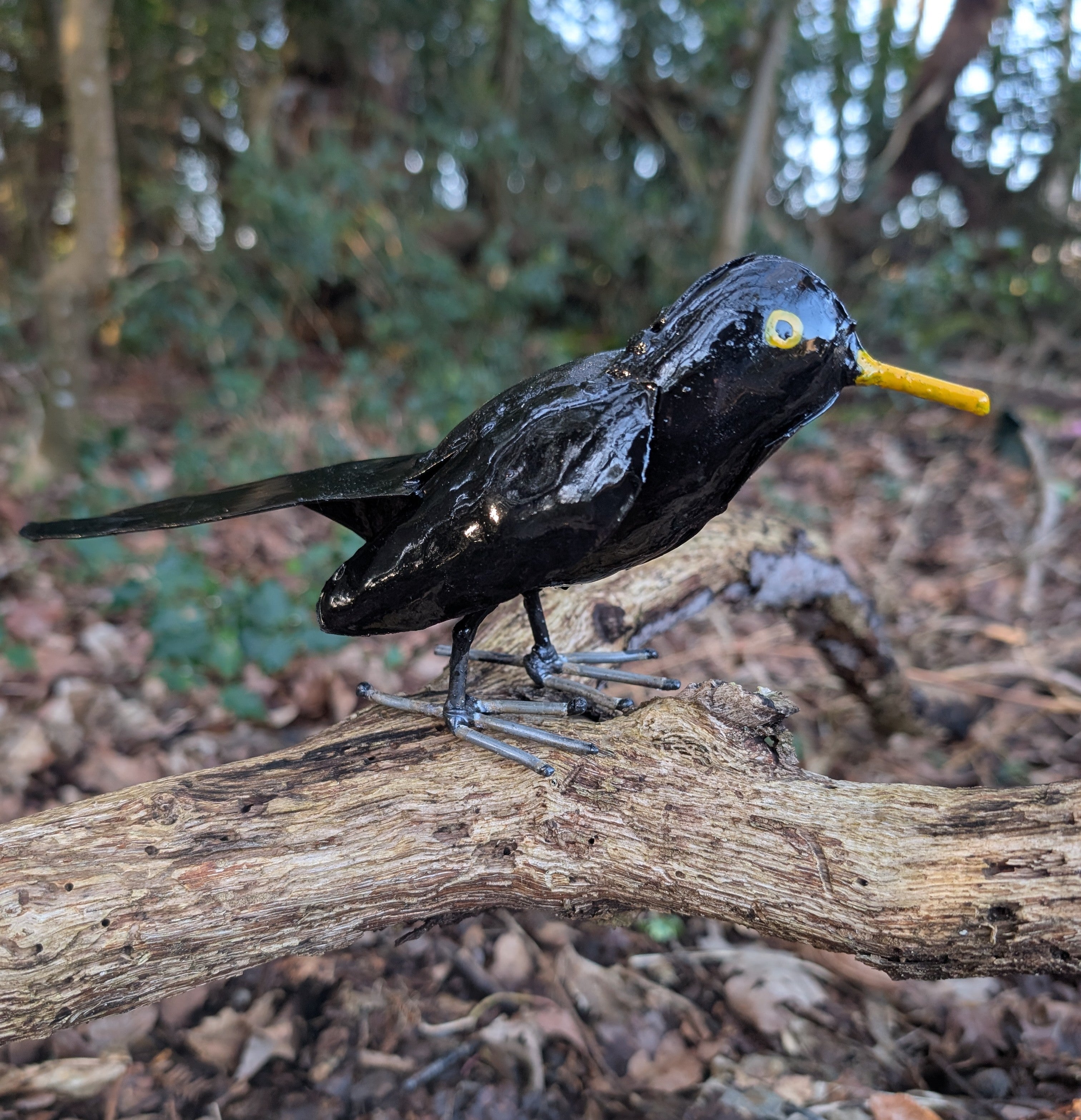 Handmade Blackbird Garden Sculpture - GardenArtz